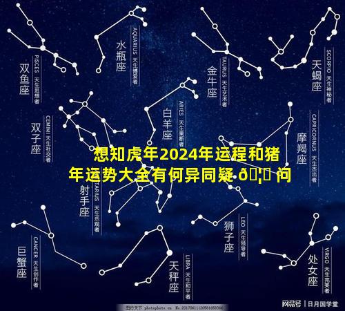 想知虎年2024年运程和猪年运势大全有何异同疑 🦈 问